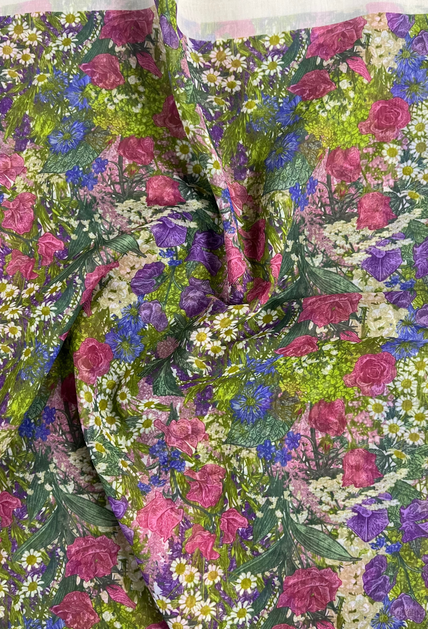 TSE BloomInvitation Japanese Cotton Voile Square - Ariana