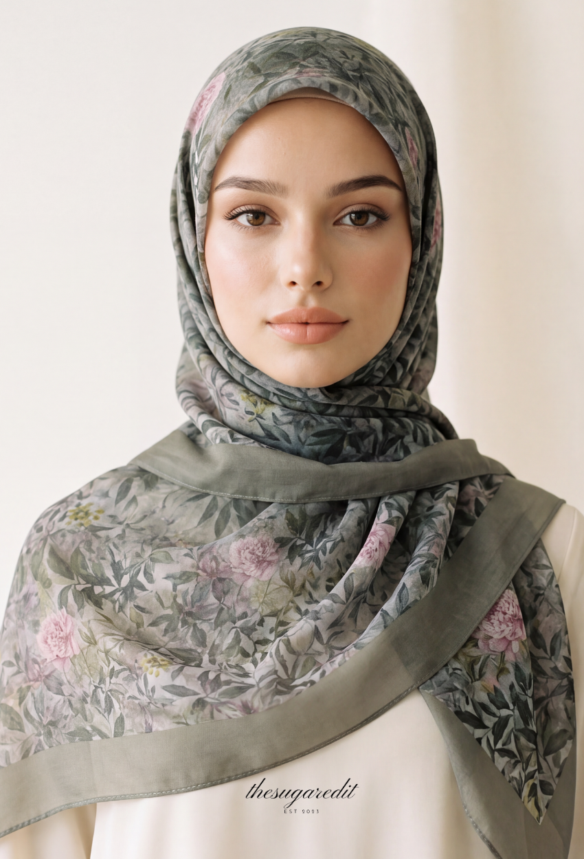 TSE BloomInvitation Japanese Cotton Voile Square - Paradise