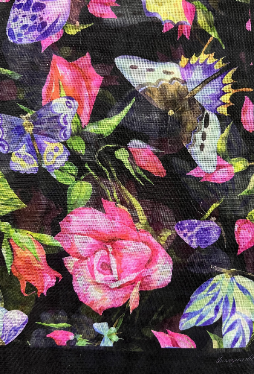 TSE BloomInvitation Japanese Cotton Voile Square - Florence