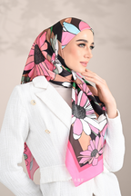 YES DEFECT - ( Square ) Blooming Matte Satin Silk Square ( STAY FOCUS )