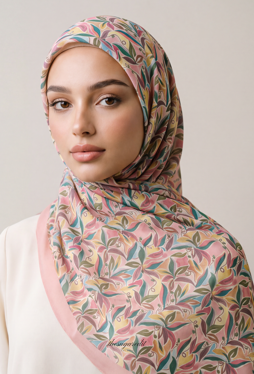 TSE BloomInvitation Japanese Cotton Voile Square - Cicie