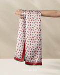 YES DEFECT -  Watermelon Long Shawl Satin Silk - (Light)