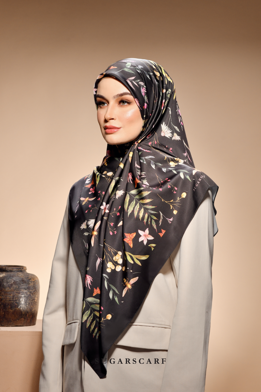 ( Square ) The Fresh Start Matte Satin Silk Scarf ( KNOT YOUR GOAL )