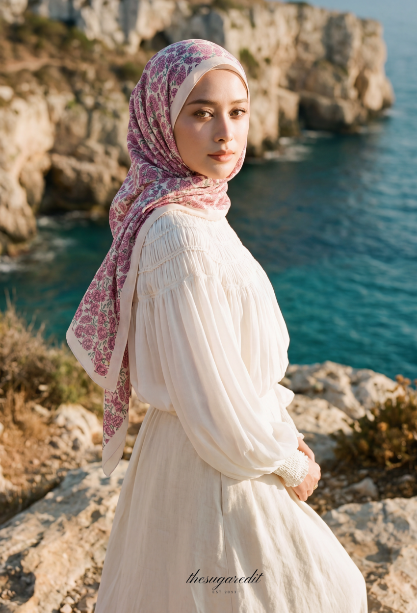 TSE Grace Collection Japanese Voile Square In YouAreUnbroken