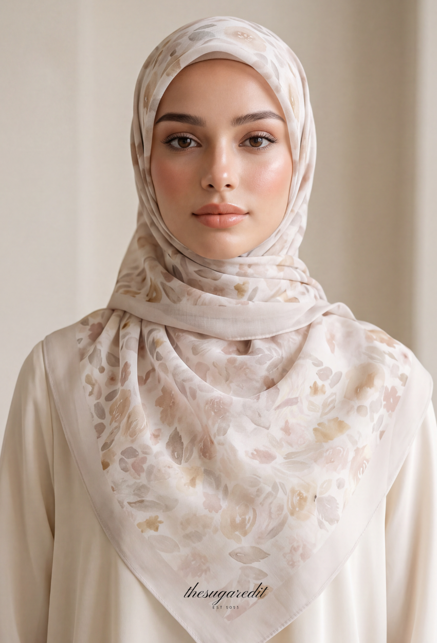 TSE BloomInvitation Japanese Cotton Voile Square - Madeleine