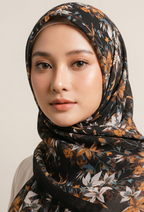 TSE December Serenity Japanese Voile Square In Shadow Garden