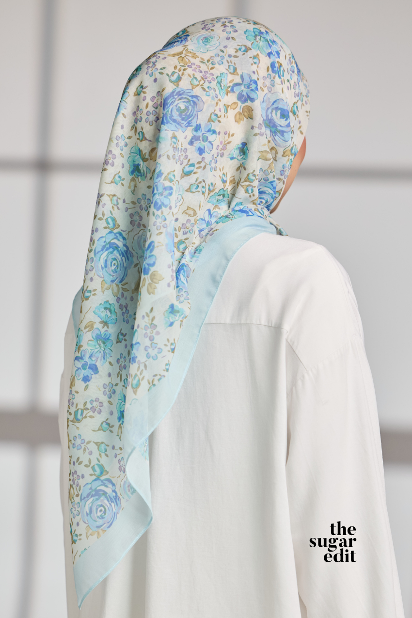 YES DEFECT - TSE Paris Cotton Voile Square Scarf Fyda
