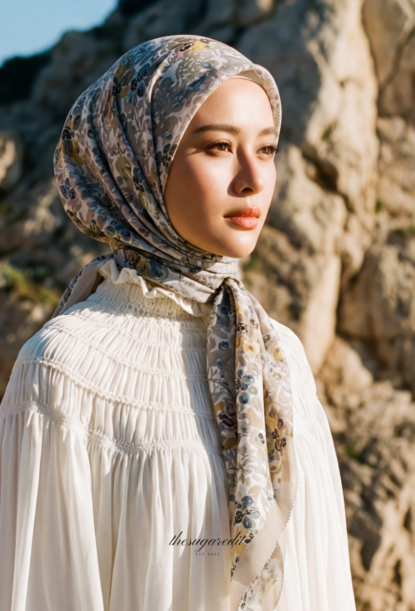 TSE BloomInvitation Japanese Cotton Voile Square In Charlotte