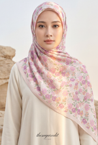 TSE December Serenity Japanese Voile Square In SpringCherry