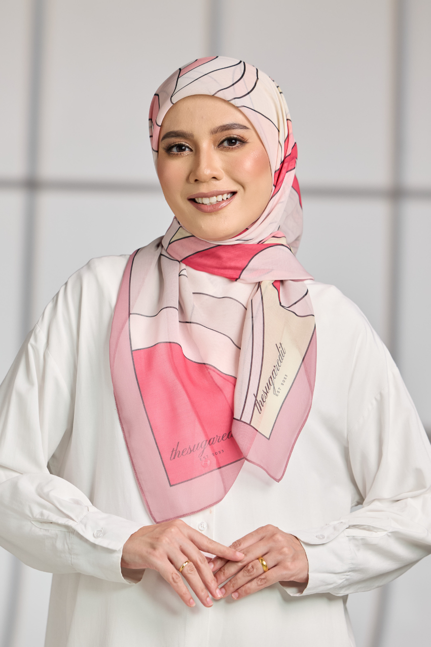 YES DEFECT - TSE Paris Cotton Voile Square Scarf Lily