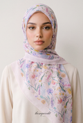 TSE BloomInvitation Japanese Cotton Voile Square - Sibu