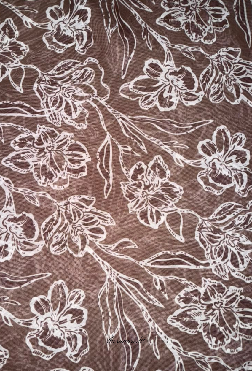 TSE BloomInvitation Japanese Cotton Voile Square - Victoria