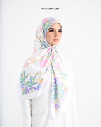 YES DEFECT -  Matte Satin Silk Sq (She is in The Bloom) in Maria
