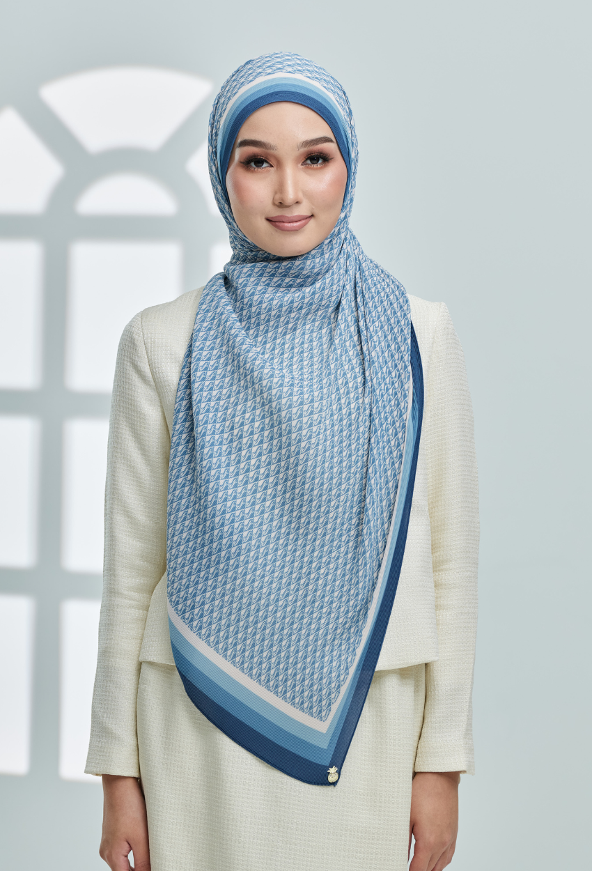 (SAMPLE) ( Full Wide Pleats Shawl ) Classy Monogram ( NAISS )