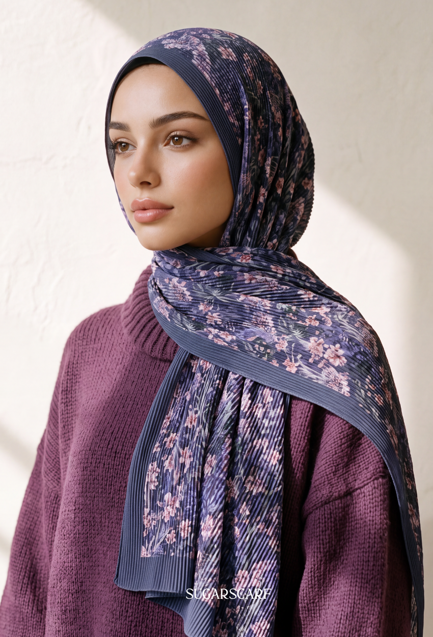 Fall In Love Wide Ultra Fine Pleated Shawl Ironless · in Dalina