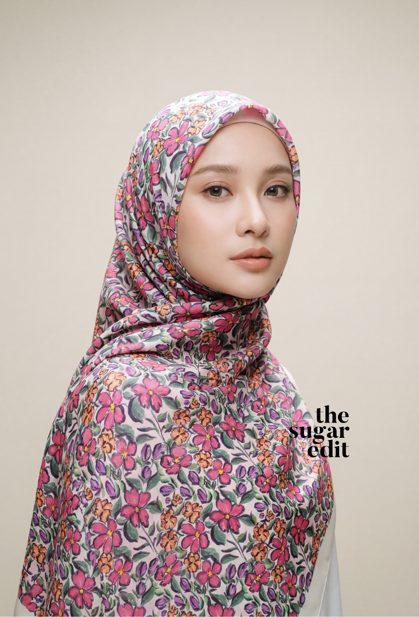 TSE December Serenity Japanese Voile Square In Light Garden