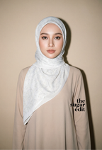 TSE December Serenity Japanese Voile Square In Frosted Forest