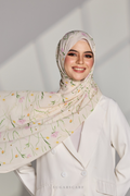 Korean Chiffon Long Shawl (Garden Whimsy) in Bloom Muse