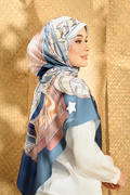 YES DEFECT - ( Square ) SeriRaya Riang Mixed Satin Silk Satin ( BUNGA TELANG )