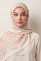 TSE BloomInvitation Japanese Cotton Voile Square - Doha