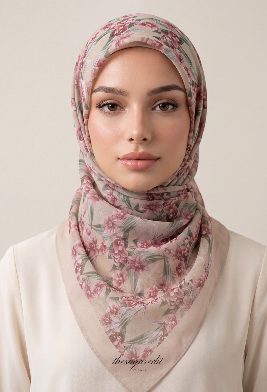 TSE BloomInvitation Japanese Cotton Voile Square - Essen