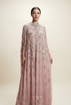 Hailey Crystal Beads Drape In Light Pink