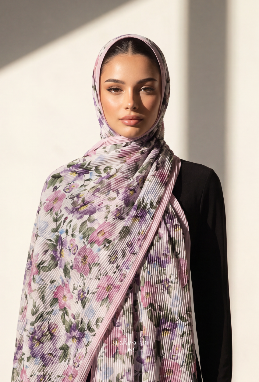 Fall In Love Wide Ultra Fine Pleated Shawl Ironless · in Gemma