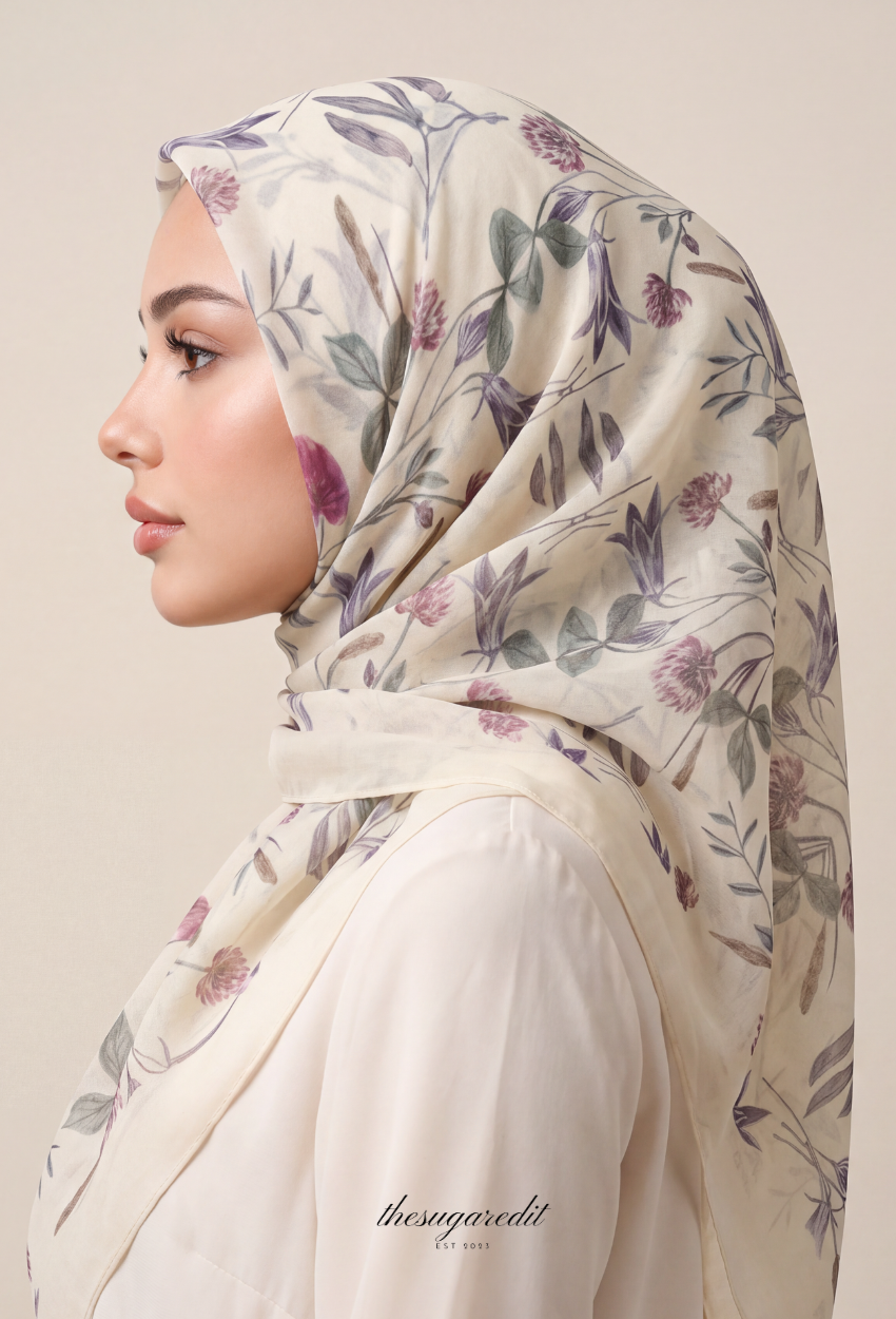 TSE BloomInvitation Japanese Cotton Voile Square - Lourve