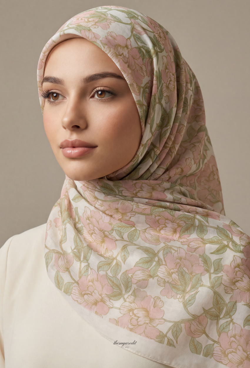 TSE BloomInvitation Japanese Cotton Voile Square - Irene