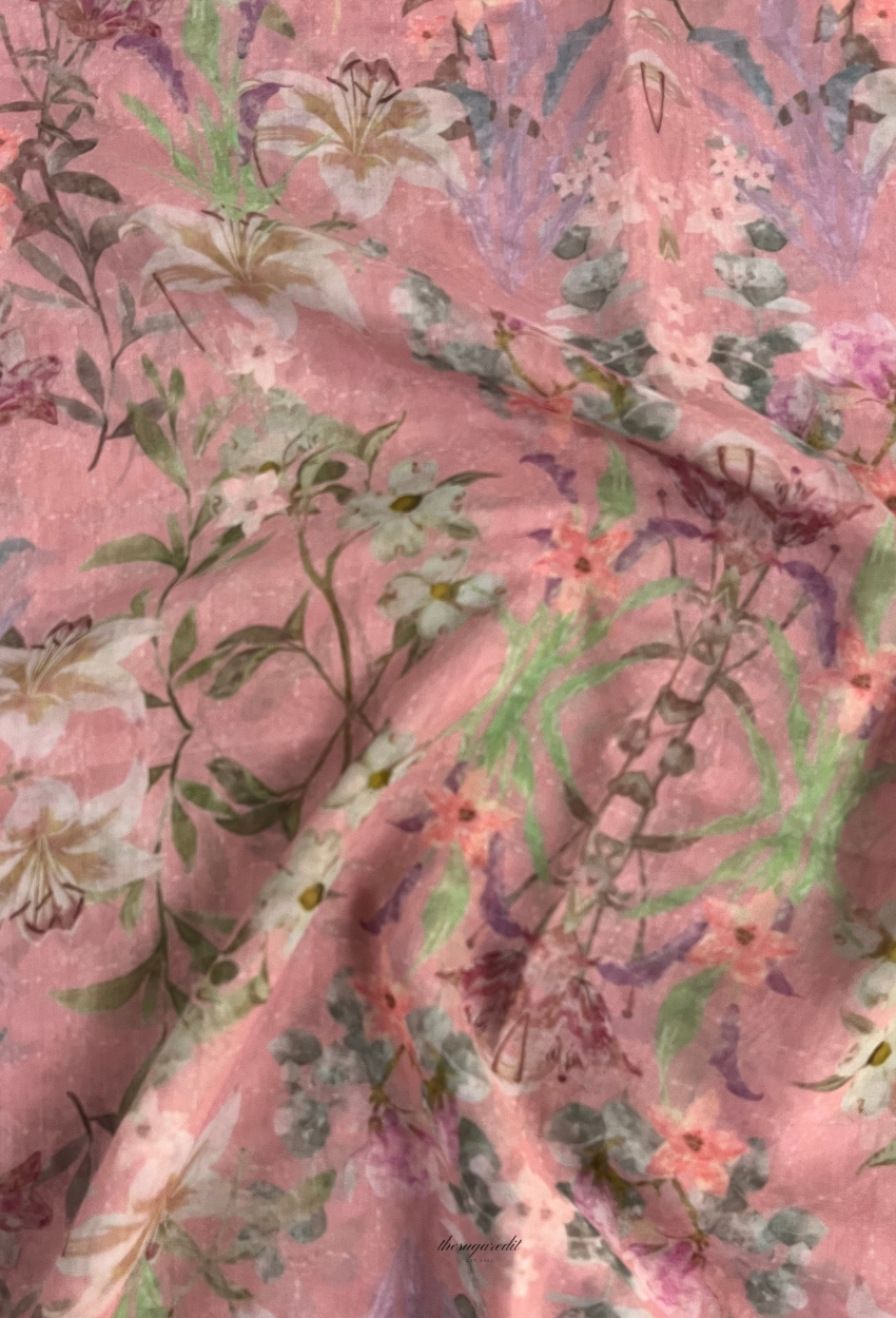 TSE BloomInvitation Japanese Cotton Voile Square -Kacy
