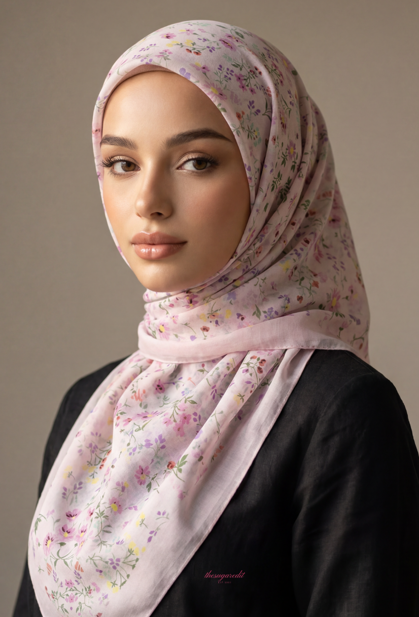 TSE BloomInvitation Japanese Cotton Voile Square - Thalia