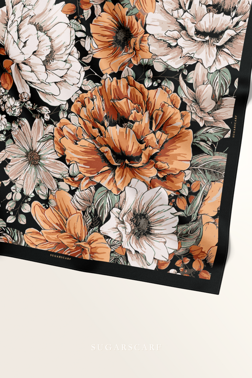 YES ( Square ) Blooming Matte Satin Silk Square ( TEAMWORK )