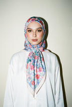 Blooming Scarves Mixed Satin Square in Bloom Ela