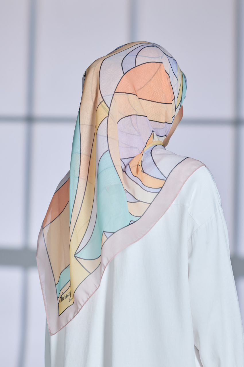 YES DEFECT - TSE Paris Cotton Voile Square Scarf Sabrina