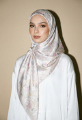 Blooming Scarves Mixed Satin Square in Bloom Eve