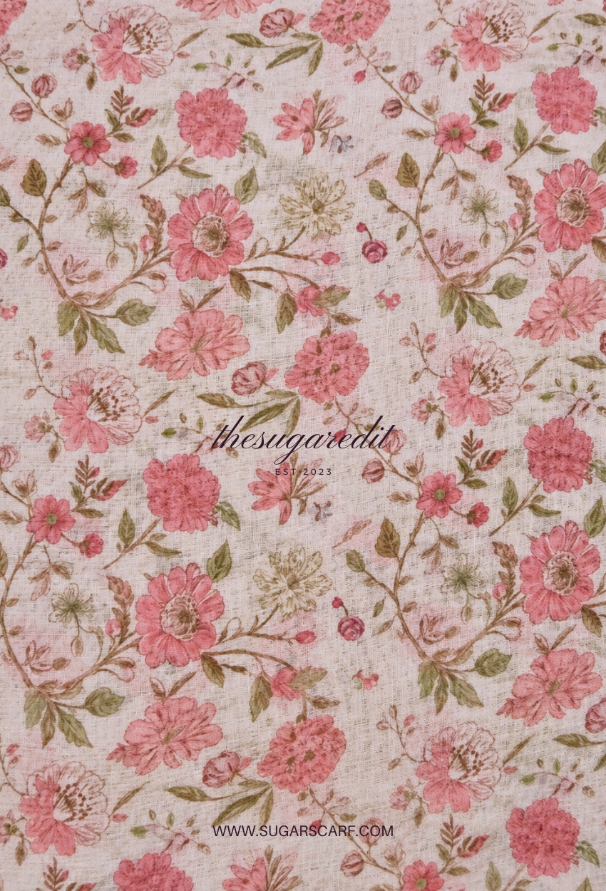 TSE BloomInvitation Japanese Cotton Voile Square - Jolie