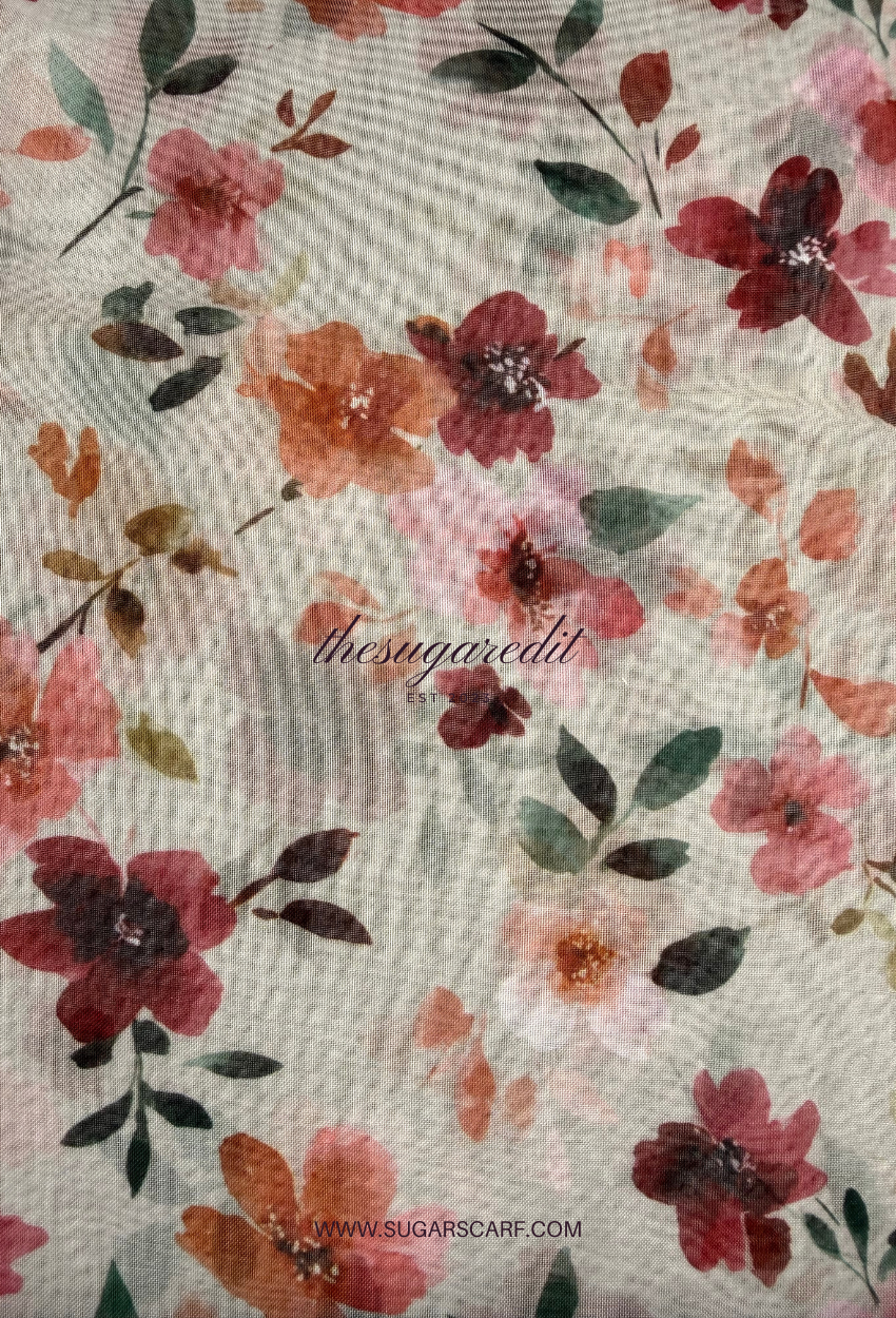 TSE BloomInvitation Japanese Cotton Voile Square - Irene