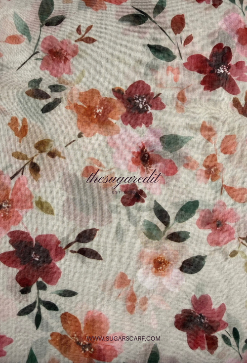TSE BloomInvitation Japanese Cotton Voile Square - Irene