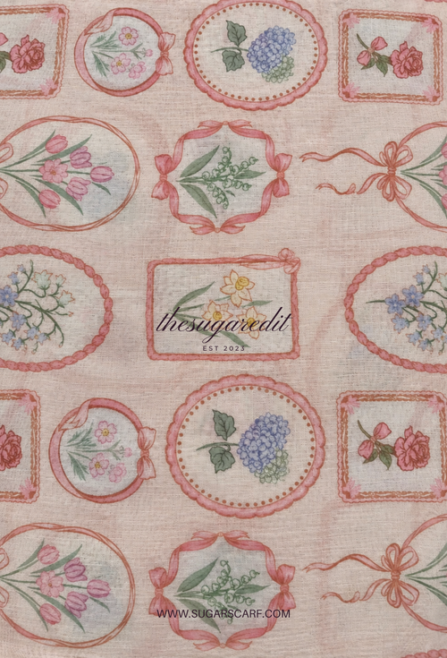 TSE BloomInvitation Japanese Cotton Voile Square - Inès