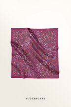 YES ( Japanese Voile Square Scarf 46inch) Enchanted Garden ( MYSTIC )