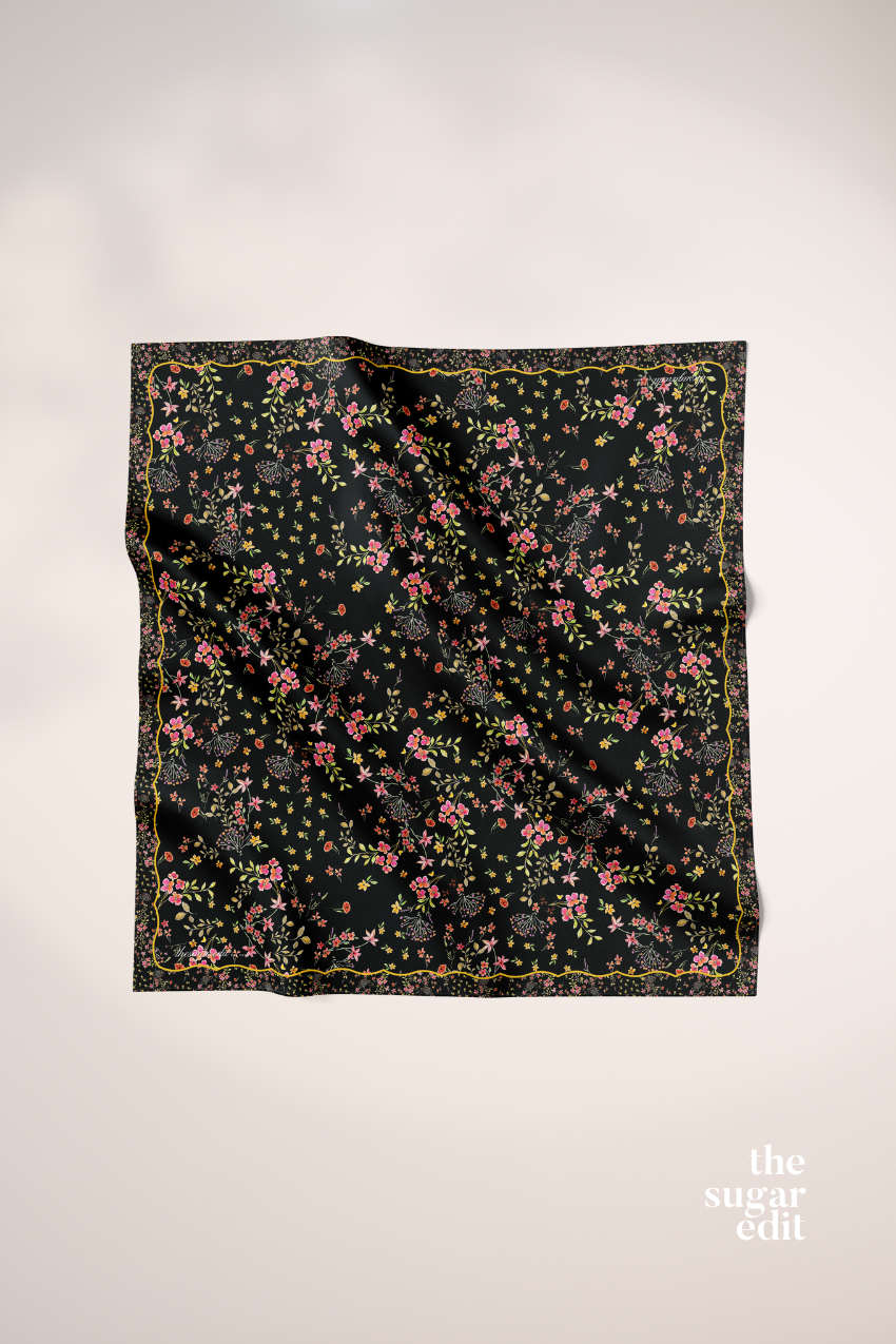 THESUGAREDIT Whispering Bloom Japanese Cotton Voile In (Dark Rose)