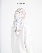 YES DEFECT - Matte Satin Silk Sq (She is in The Bloom) in Everlyn