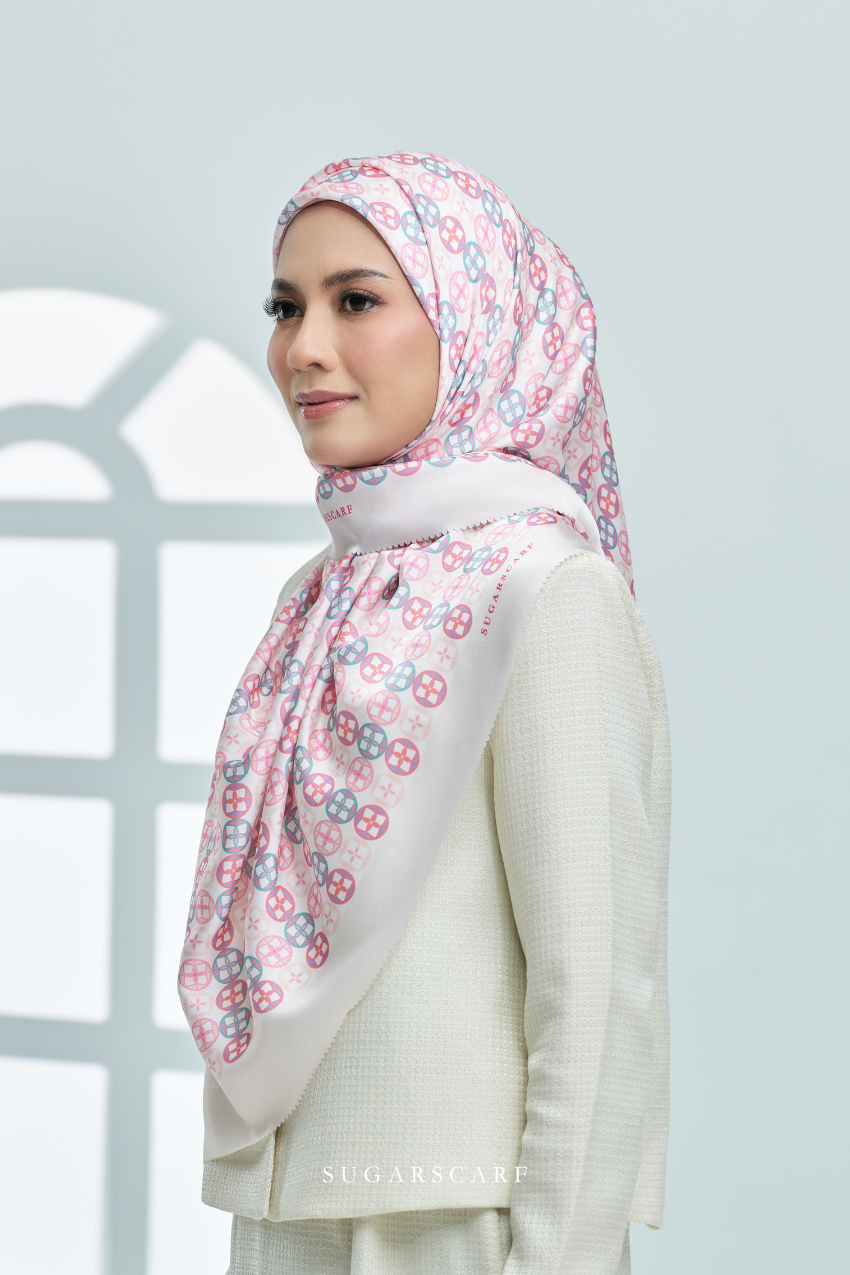 YES ( Square ) AS-IS Girl Boss Mixed Satin Silk Scarf ( Iconic )
