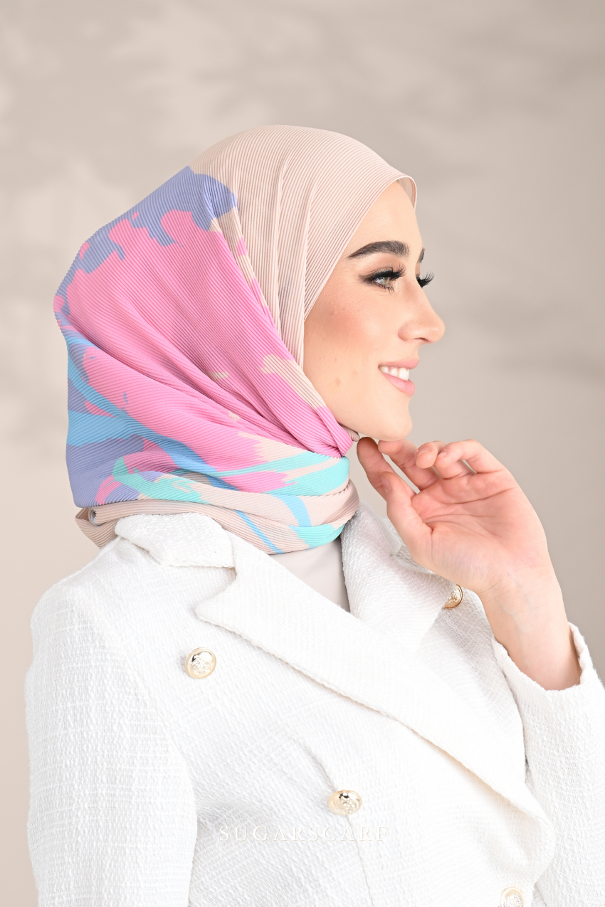 YES ( Full Wide Pleats Shawl ) Seri Raya Euphoria ( Serenity )