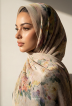 Fall In Love Wide Ultra Fine Pleated Shawl Ironless · in Andrea