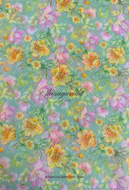 TSE BloomInvitation Japanese Cotton Voile Square - Mina