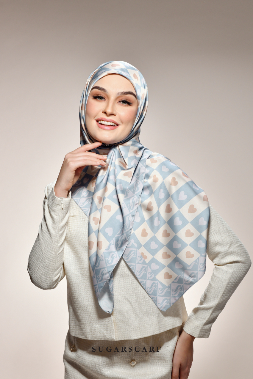 YES ( Square ) Kindness Matte Satin Silk Scarf ( GENTLENESS )