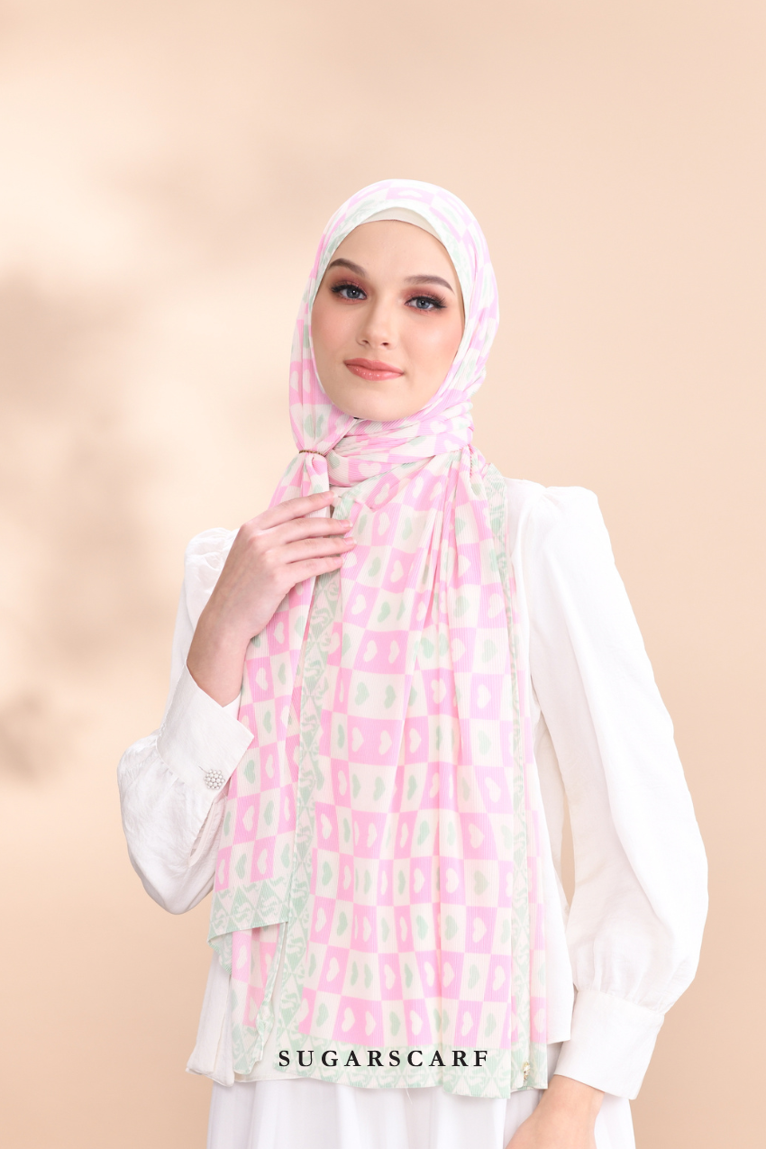 YES ( Full Wide Pleats Shawl ) Kindness ( SMILE )