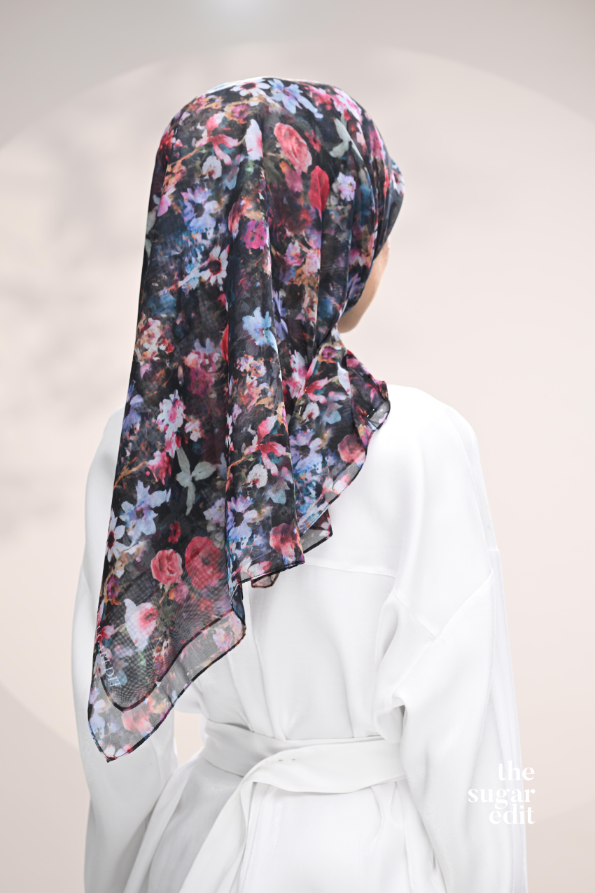 YES THESUGAREDIT Blooming Japanese Cotton Voile In ( Femme Fatale )