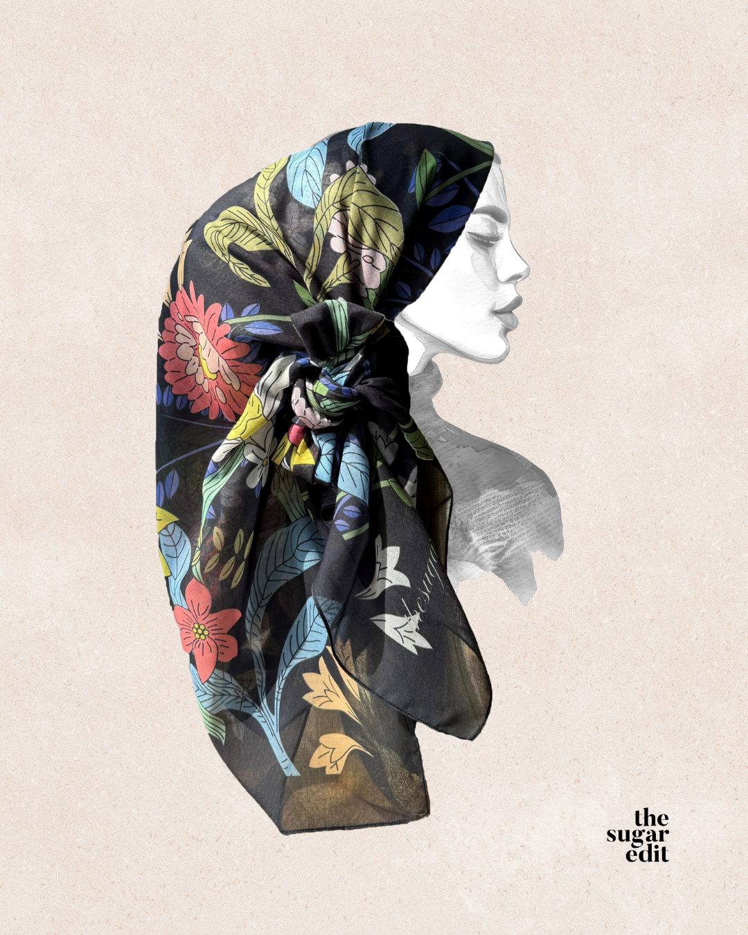 YES DEFECT - The Sugar Edit Cotton Bawal Scarf